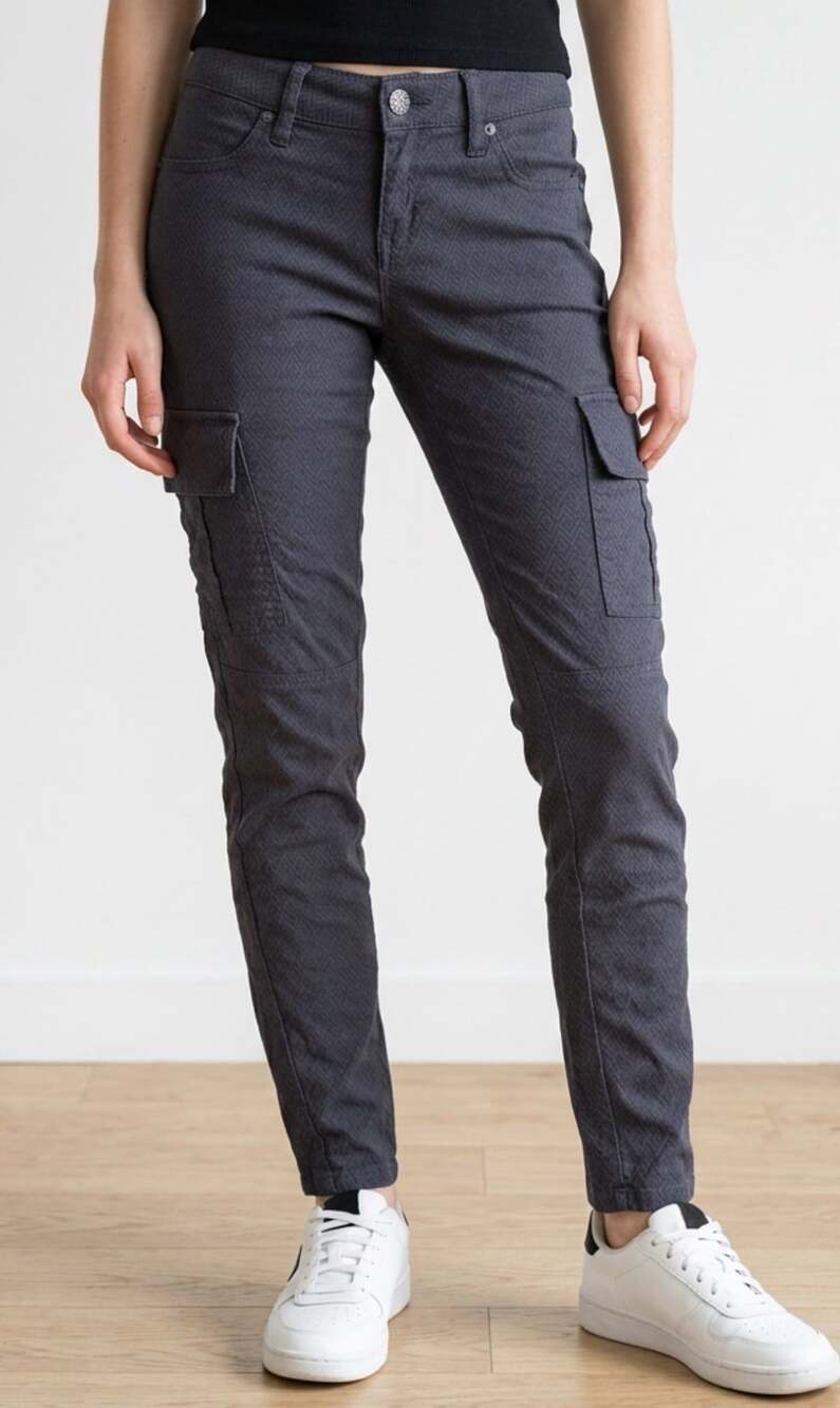 Prana Cargo Pants Size 2 Black Patterned Skinny